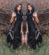 Load image into Gallery viewer, Caupe Goddess Hooded See Trough Dress