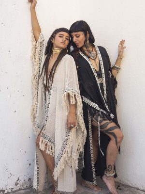 Arawakan Ethnic Fringed Poncho