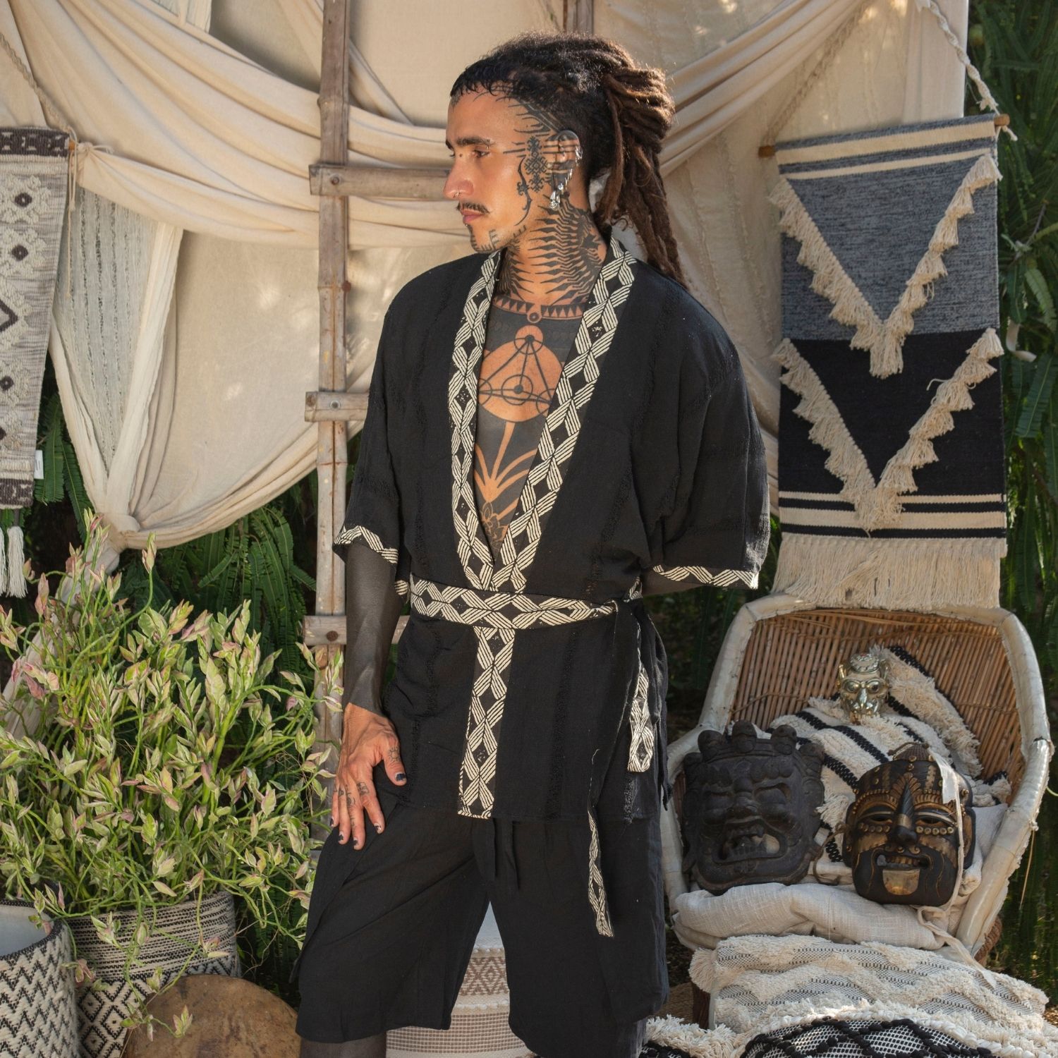 Potiguar Printed Wrap Vest - Image 3